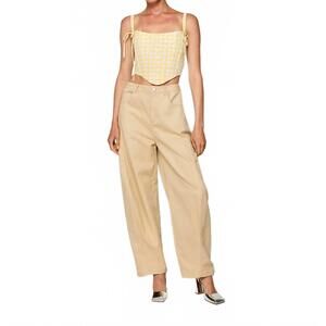 NEW LINE AND DOT junie corset top in white/yellow